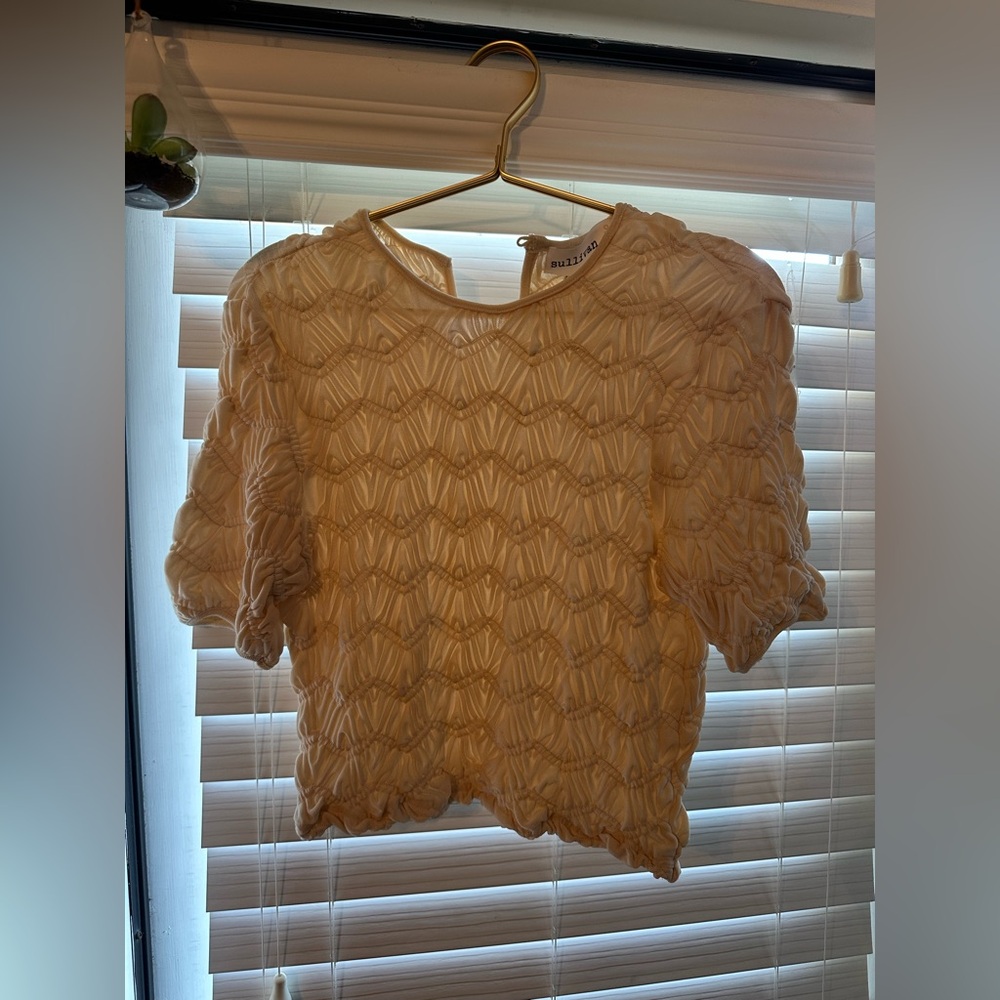 Sullivan Vintage Cream Textured Top
